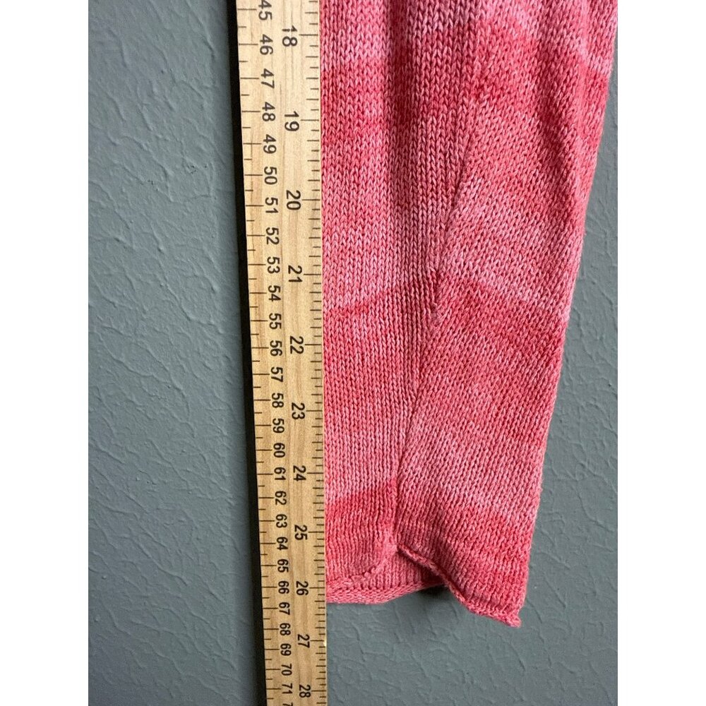 Tommy Bahama Women's Medium Linen Cotton Hooded Pullover Sweater Knit Pink - Picture 6 of 8